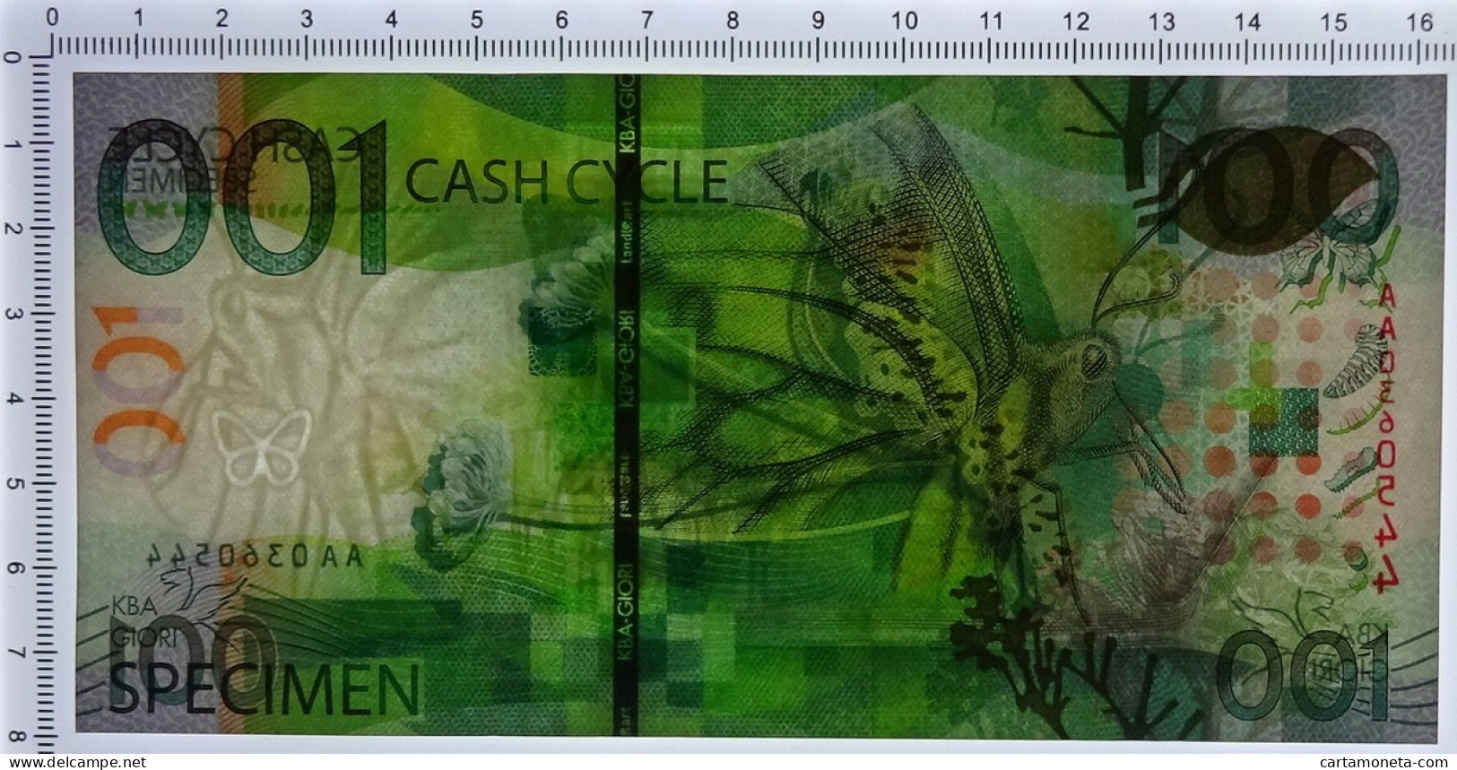 001 CAMPIONE SPECIMEN DE LA RUE GIORI CASH CYCLE FDS - [ 7] Fautés & Variétés