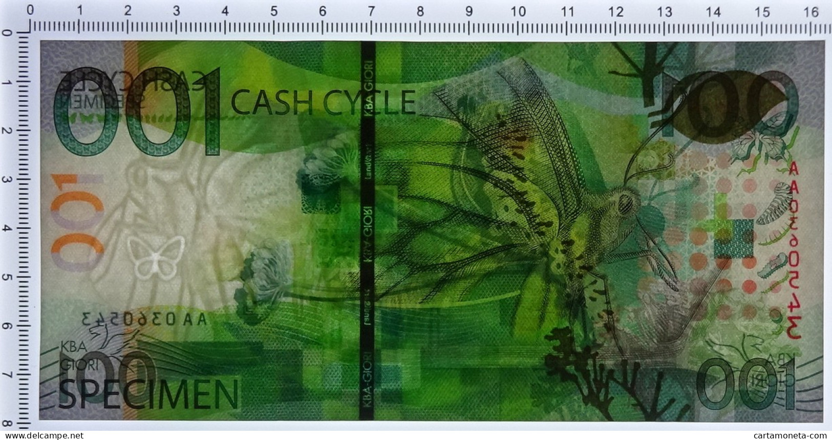 001 CAMPIONE SPECIMEN DE LA RUE GIORI CASH CYCLE FDS - [ 7] Errori & Varietà