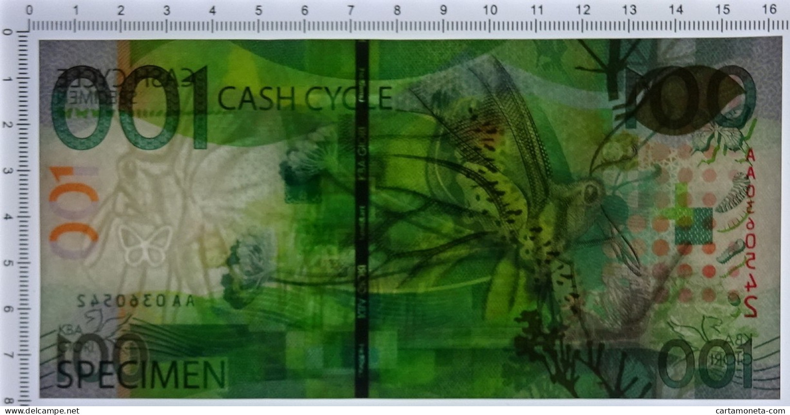 001 CAMPIONE SPECIMEN DE LA RUE GIORI CASH CYCLE FDS - [ 7] Errori & Varietà