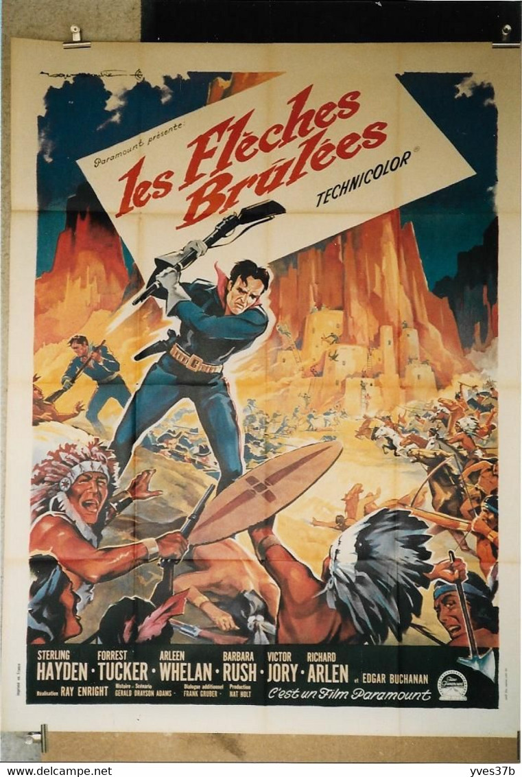 "Les Flèches Brûlées" S. Hayden, F. Tucker ...1951 - 60x80 - TTB - Affiches & Posters