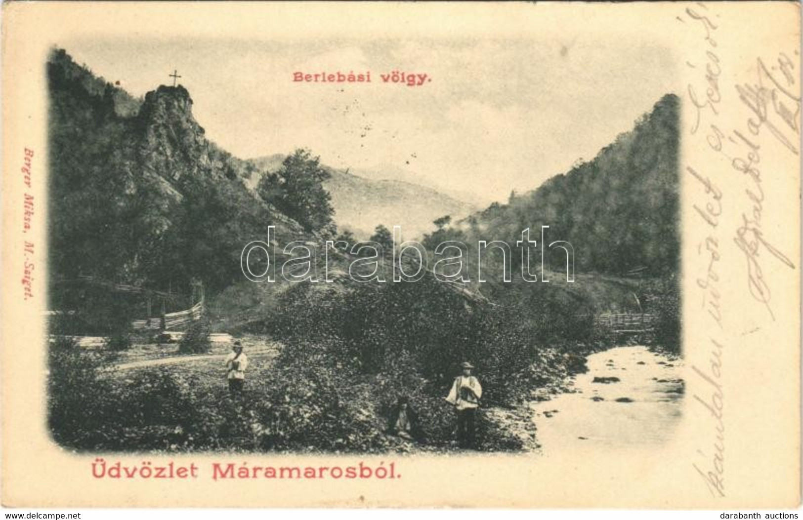 T2/T3 1905 Barnabás, Berlebás, Kosztilivka, Kostilivka (Máramaros); Berlebási-völgy, Fatelep. Berger Miksa Kiadása / Val - Unclassified