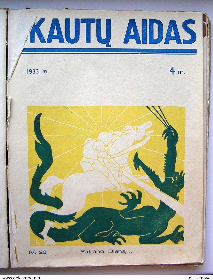 Lithuanian Magazine / Skautu Aidas 1933 Complete - Magazines