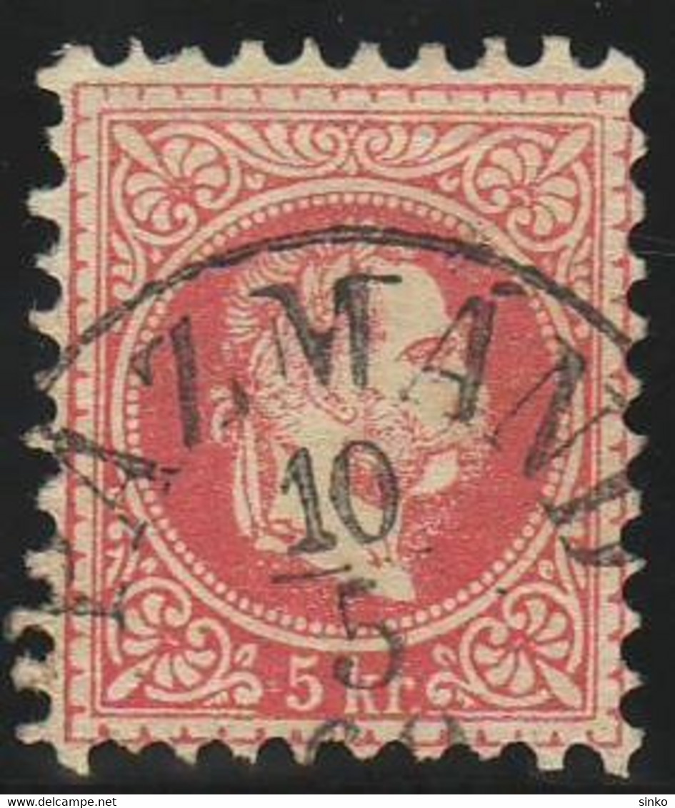 1867. Typography 5kr Stamp, PAZMAND/Feher - ...-1867 Préphilatélie