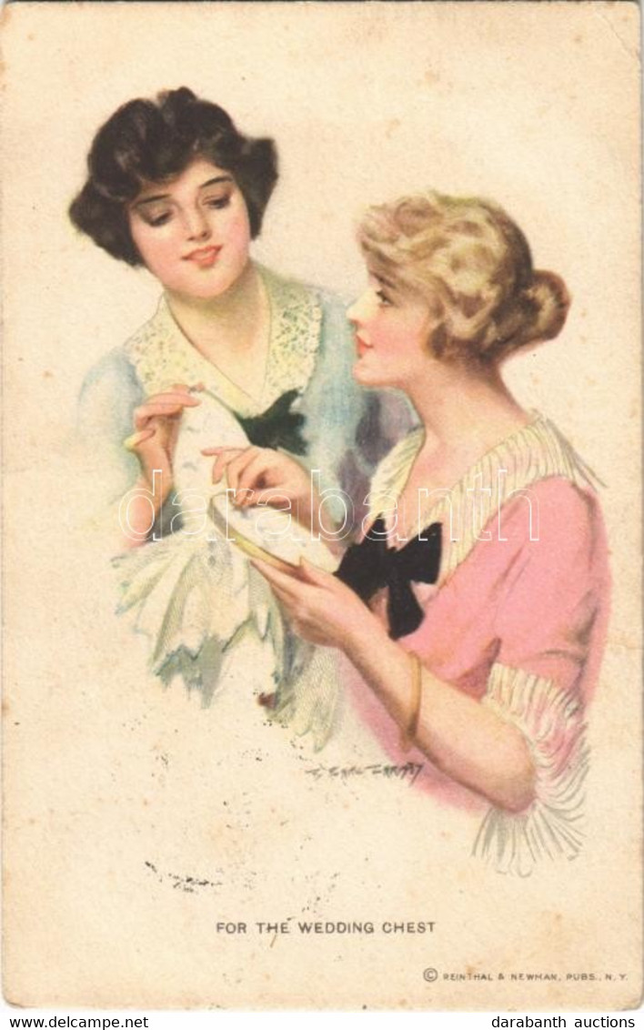 T2/T3 1914 For The Wedding Chest. Lady Art Postcard. Reinthal & Newman Pubs. Water Color Series No. 365. S: T. Earl Chri - Non Classificati