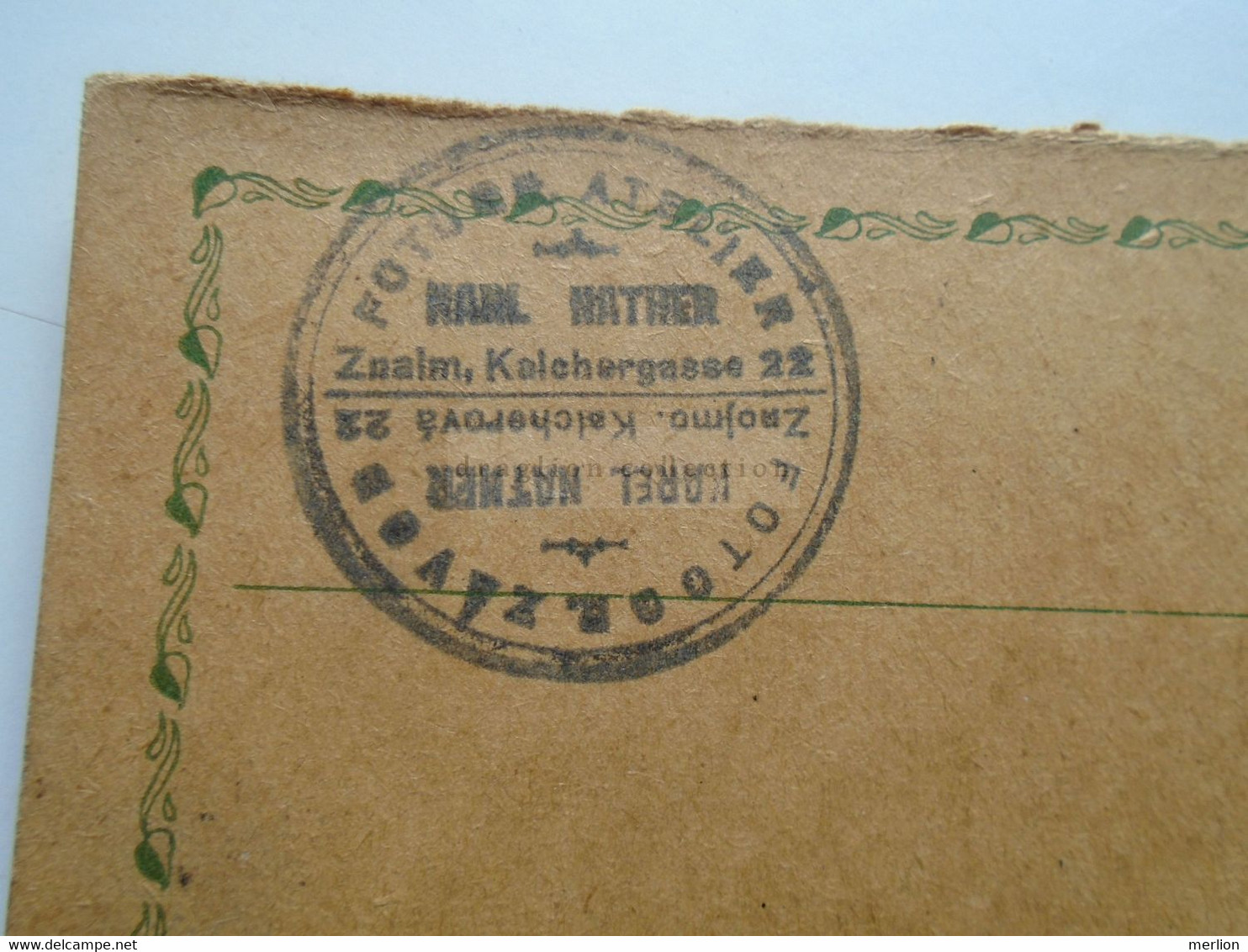 D176907  Czechoslovakia -Postal Stationery -Entier -cancel 1933  Znojmo Foto Atelier Karel NATHER - Postkaarten