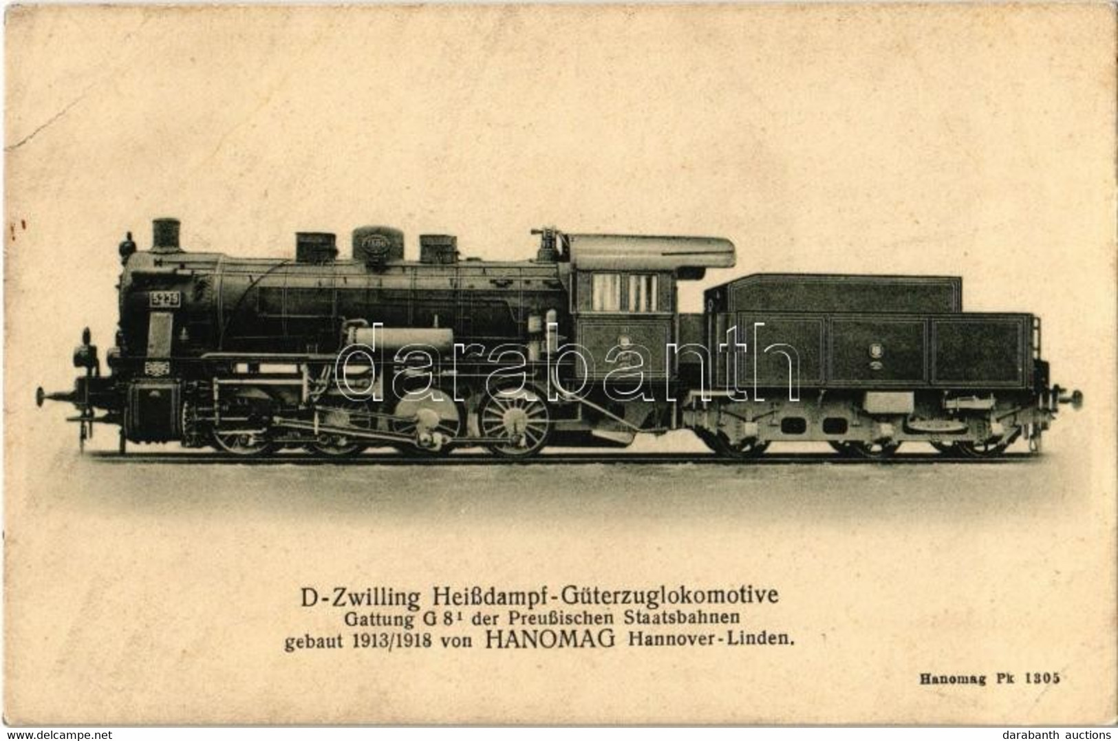 ** T2 D-Zwilling Heissdampf-Güterzuglokomotive, Gattung G 8 Der Preussischen Staatsbahnen Gebaut 1913/1918 Von Hanomag H - Sin Clasificación