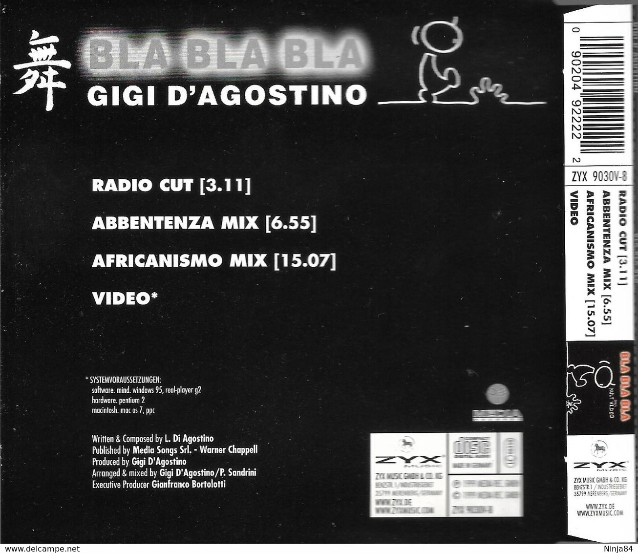 CDM Gigi D'Agostino  "  Bla Bla Bla  "  Allemagne - Dance, Techno & House