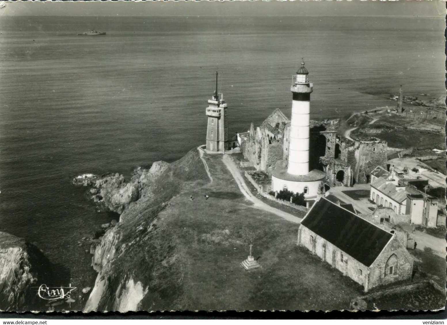 CPSM - POINTE ST MATHIEU - Vue Aérienne - Le Phare Et L'Abbaye - Sonstige & Ohne Zuordnung