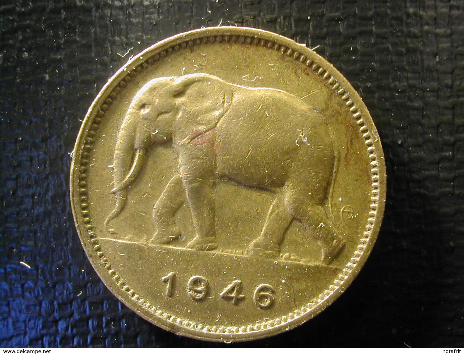 Belgian Congo Kongo  2 Fr 1946  ELEPHANT - 1934-1945: Leopold III