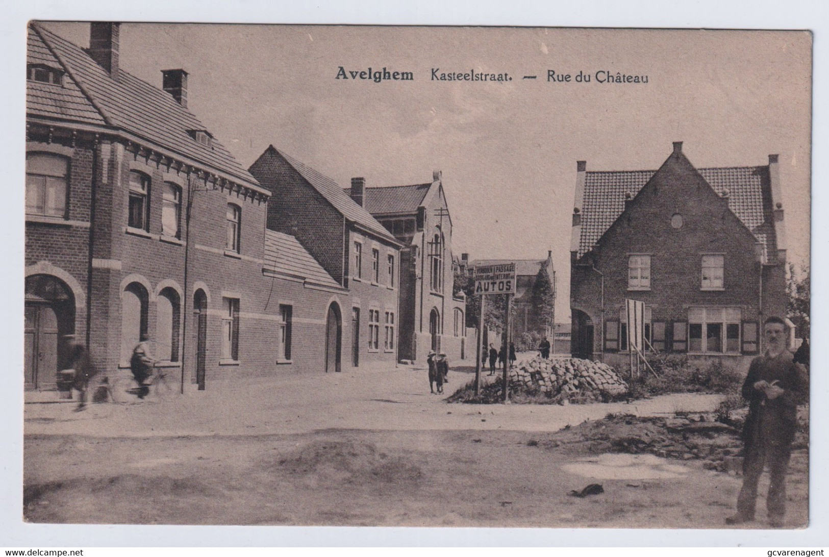 AVELGEM  KASTEELSTRAAT  RUE DU CHATEAU    2 AFBEELDINGEN - Avelgem