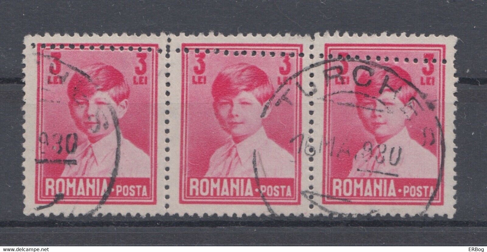 Romania STAMPS 1930 KING MICHAEL CHILD POSTAL HISTORY ERROR USED ROYAL - Autres & Non Classés