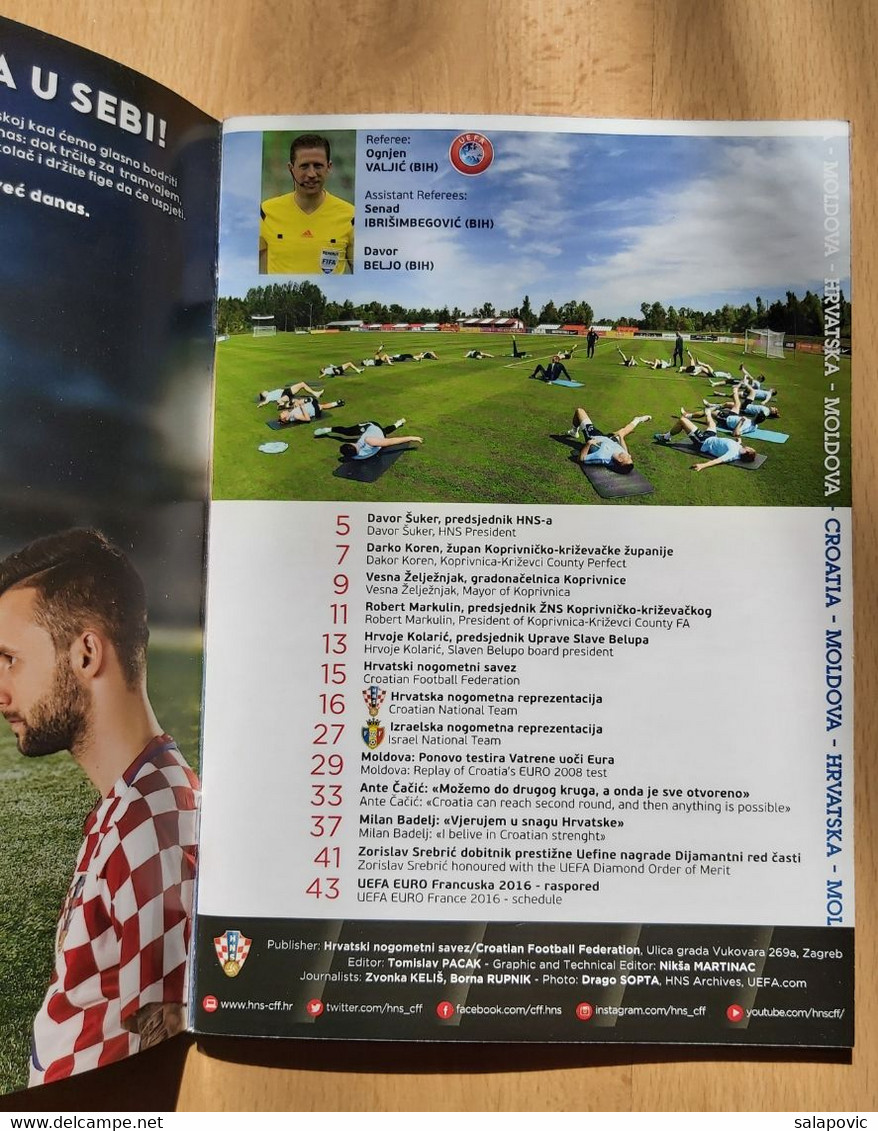 Match Program, HRVATSKA - MOLDOVA - KOPRIVNICA, 27.05.2016. FRIENDLY MATCHES, FOOTBALL CROATIA VS. SAN MARINO - Libri