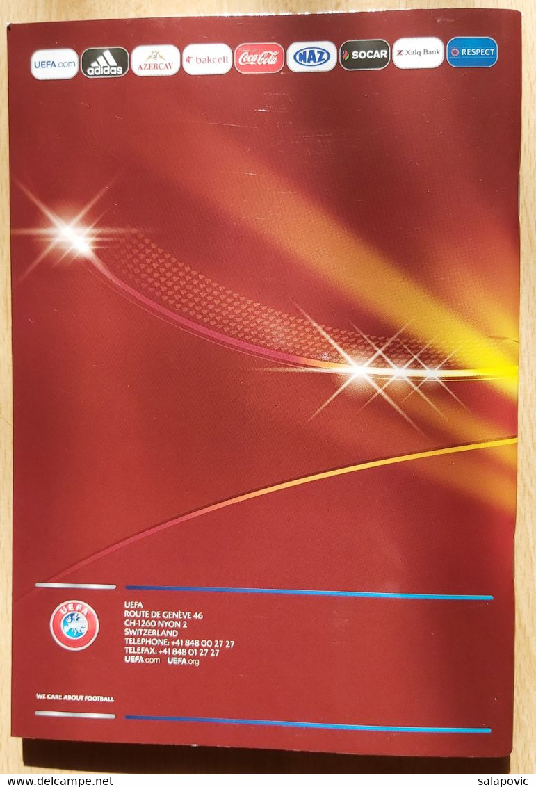 PROGRAM UEFA European Under-17 Championship In Azerbaijan, Football - Livres