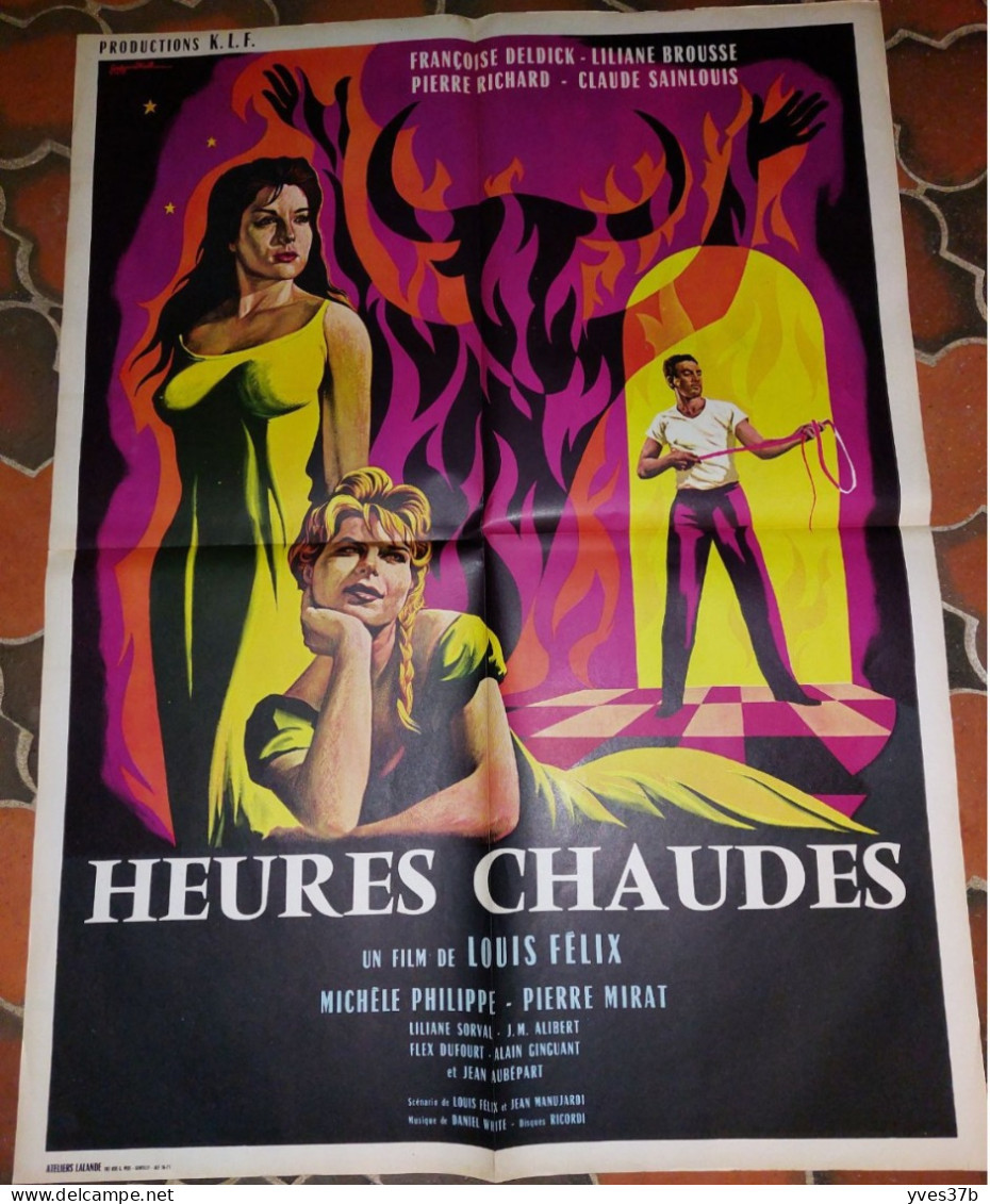 "Heures Chaudes" F. Deldick, L. Brousse ... 1959 - Affiche 60x80 - TTB - Affiches & Posters