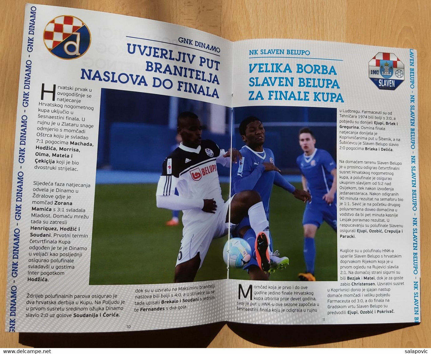 MATCH PROGRAM GNK DINAMO ZAGREB VS. SLAVEN BELUPO KOPRIVNICA FINALE KUPA 10.05.2016  CROATIAN FOOTBALL CUP FINALS - Libri