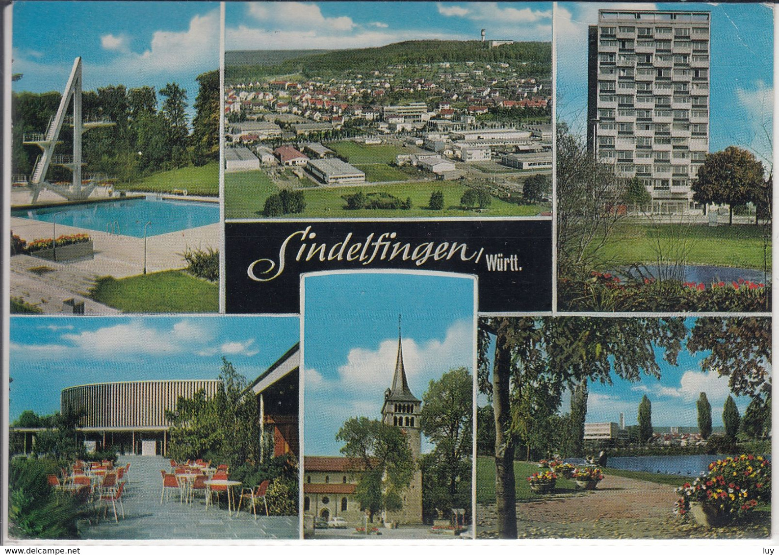 SINDELFINGEN, Würth. - Mehrbildansicht, Panorama, Freibad, Kirche ... - Sindelfingen