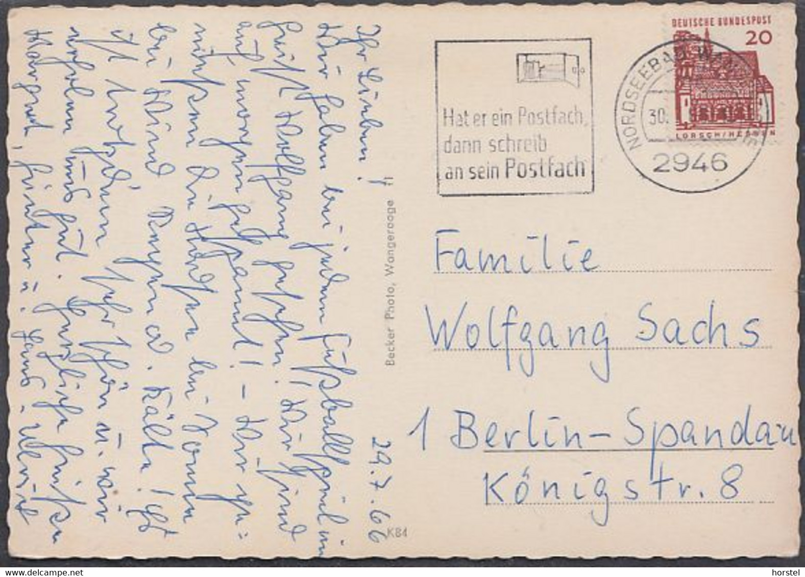 D-26486 Wangerooge - Alte Ansichten - Cafe Pudding ( 60er Jahre) - Nice Stamp - Wangerooge