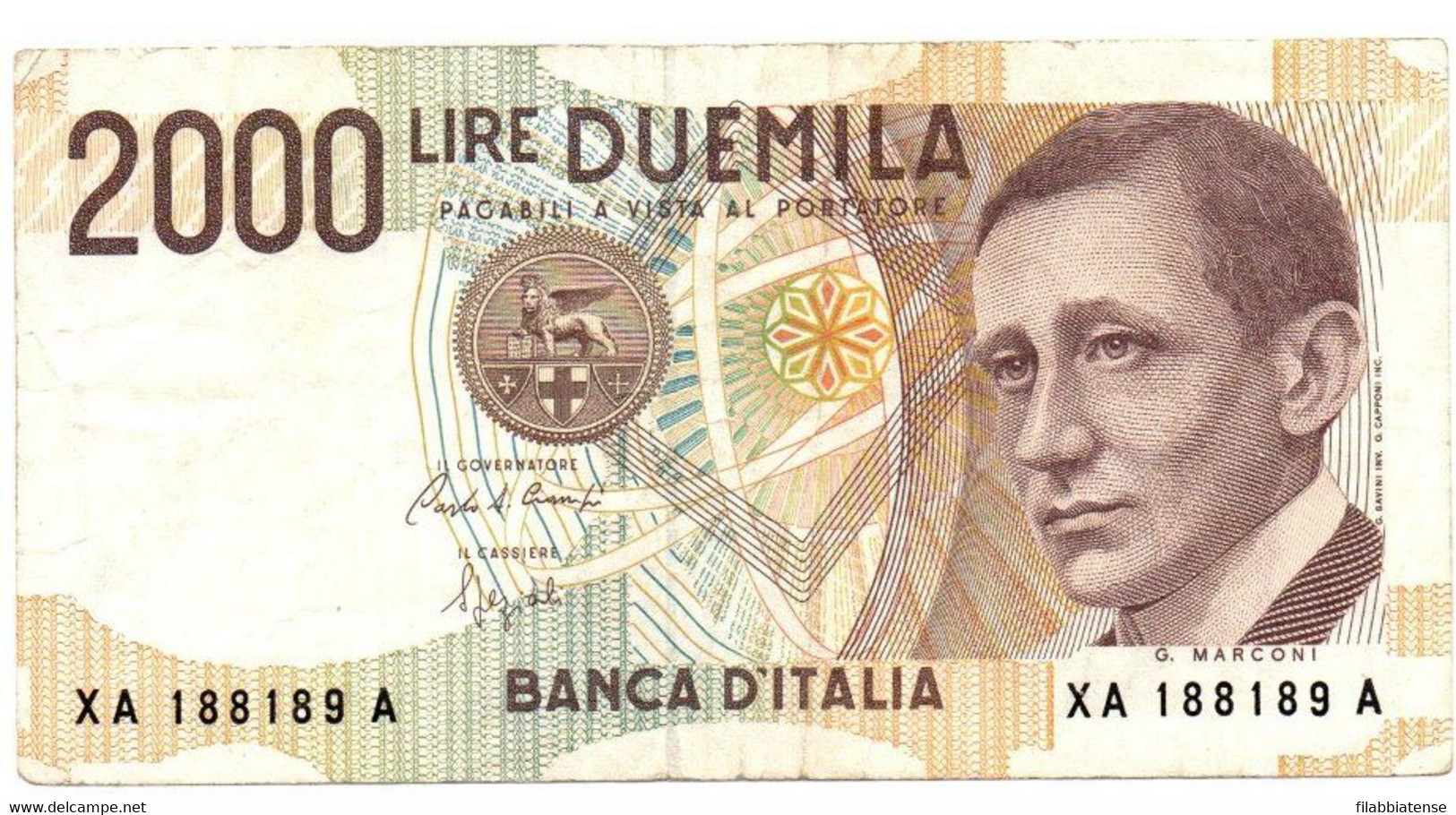 Italia - 2.000 Lire 1993 - Marconi Serie Sostitutiva XA     ---- - 2000 Lire