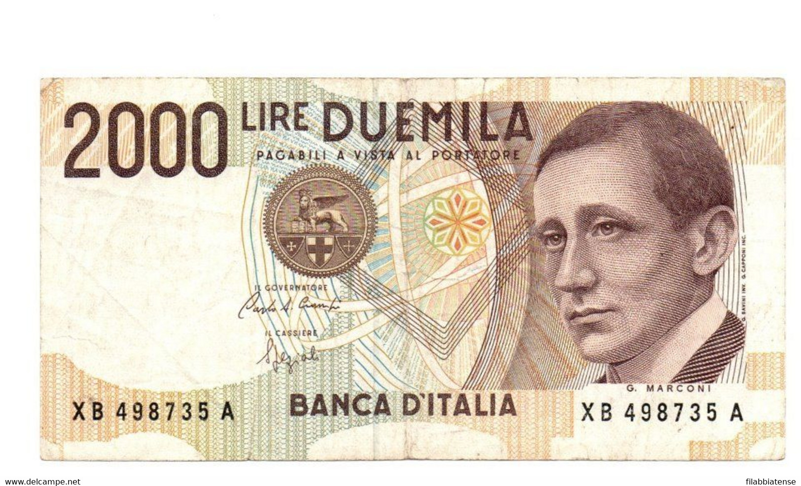 Italia - 2.000 Lire 2001 - Marconi Serie Sostitutiva XB    ---- - 2.000 Lire