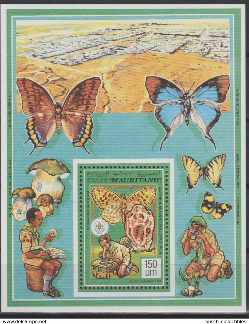 Mauritanie Mauretanien Mauritania 1990 / 1991 Mi. Bl. 74 Scoutisme Scouts Pfadfinder Papillon Schmetterling Butterfly - Mauritanië (1960-...)