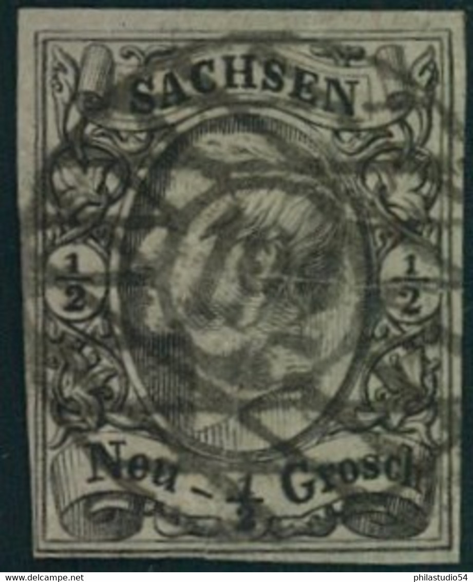 1851, 1/2 Ngr. Johann Mit Nummernstempel "192" LOSCHWITZ - Saxony