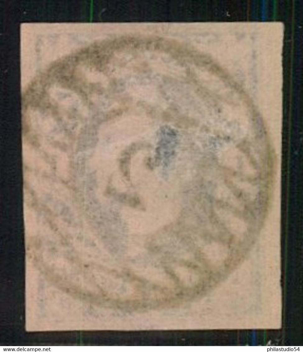 1851, 1 Ngr. Friedrich August Voll- Bis Breitrandiges Kabinettstück M. Nummernstempel "2" - Saxe