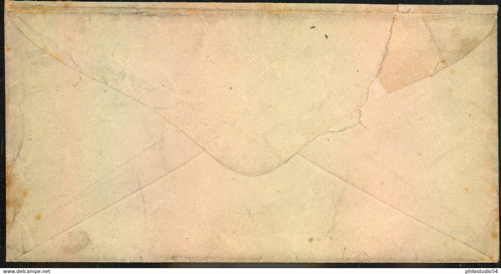 1867, Ortsbrief Mit 1/2 Ngr Wappen Entertet M. Nummernstempel "1", Violetter STADTPOST" K2 Nebengesetzt - Saxe
