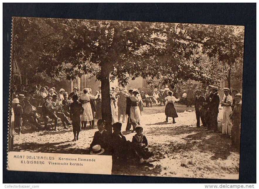 Belgium Mont De L'Enclus Kermesse Flamande Dance Animated  Carte Postale Vintage Original Postcard Cpa Ak (W4_581) - Kluisbergen