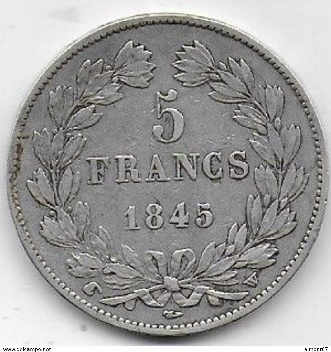 5 Francs  Louis Philippe I  1845W - Other & Unclassified