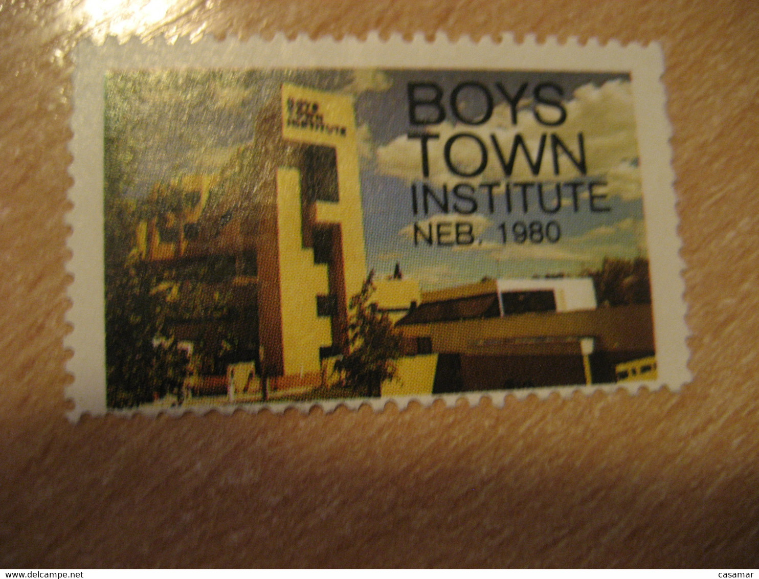 1980 Institute Nebraska Boys Town Poster Stamp Vignette USA Label - Sin Clasificación