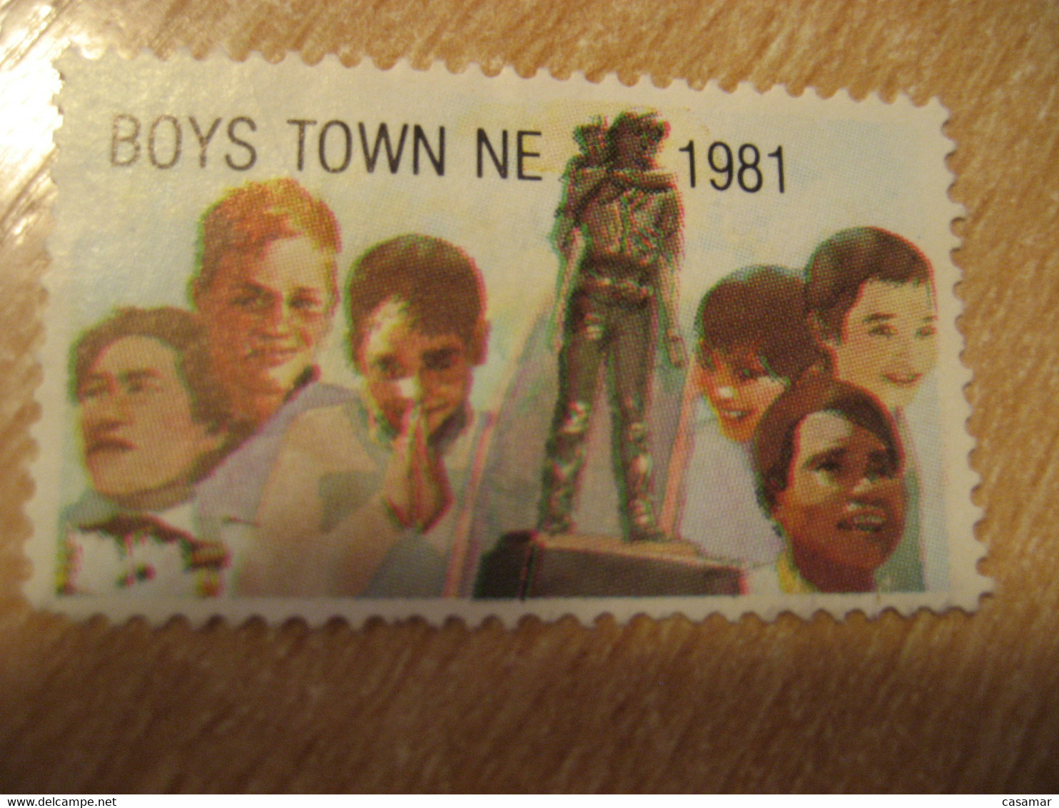 1981 Child Nebraska Boys Town Poster Stamp Vignette USA Label - Sin Clasificación