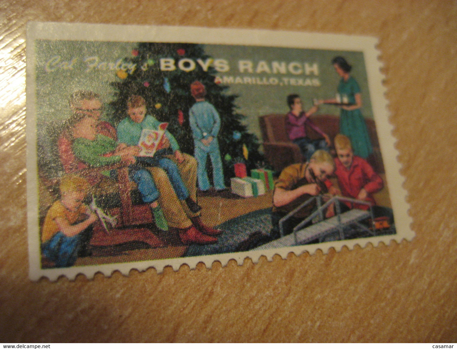 Child Games Amarillo Texas Cal Farley's Boys Ranch Poster Stamp Vignette USA Label - Non Classés