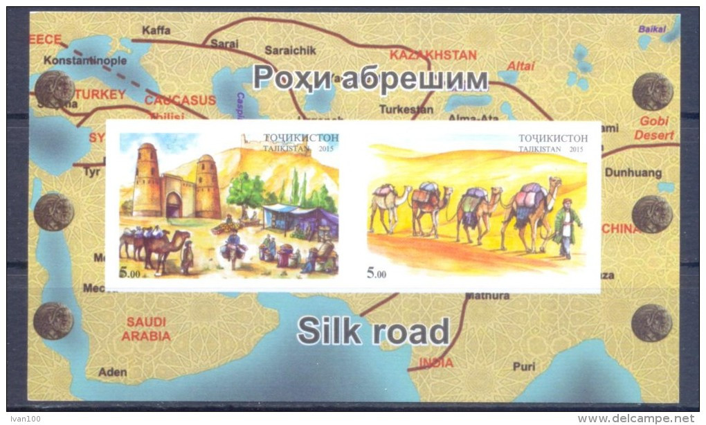 2015. Tajikistan, Silk Road, S/s Imperforated, Mint/** - Tadzjikistan