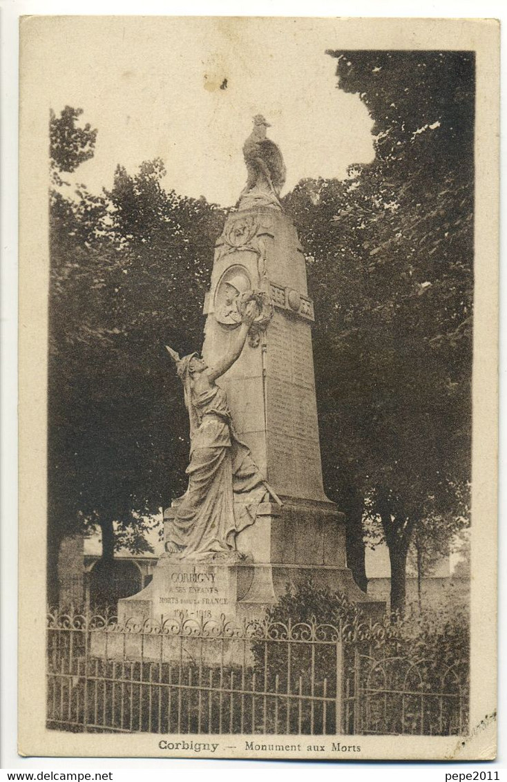 CPA 58 CORBIGNY - Monument Aux Morts - Corbigny