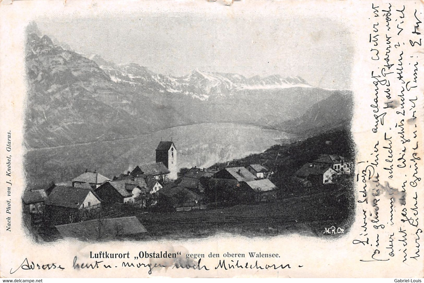 Luftkurort Obstalden Gegen Den Oberen Walensee 1902 - Obstalden