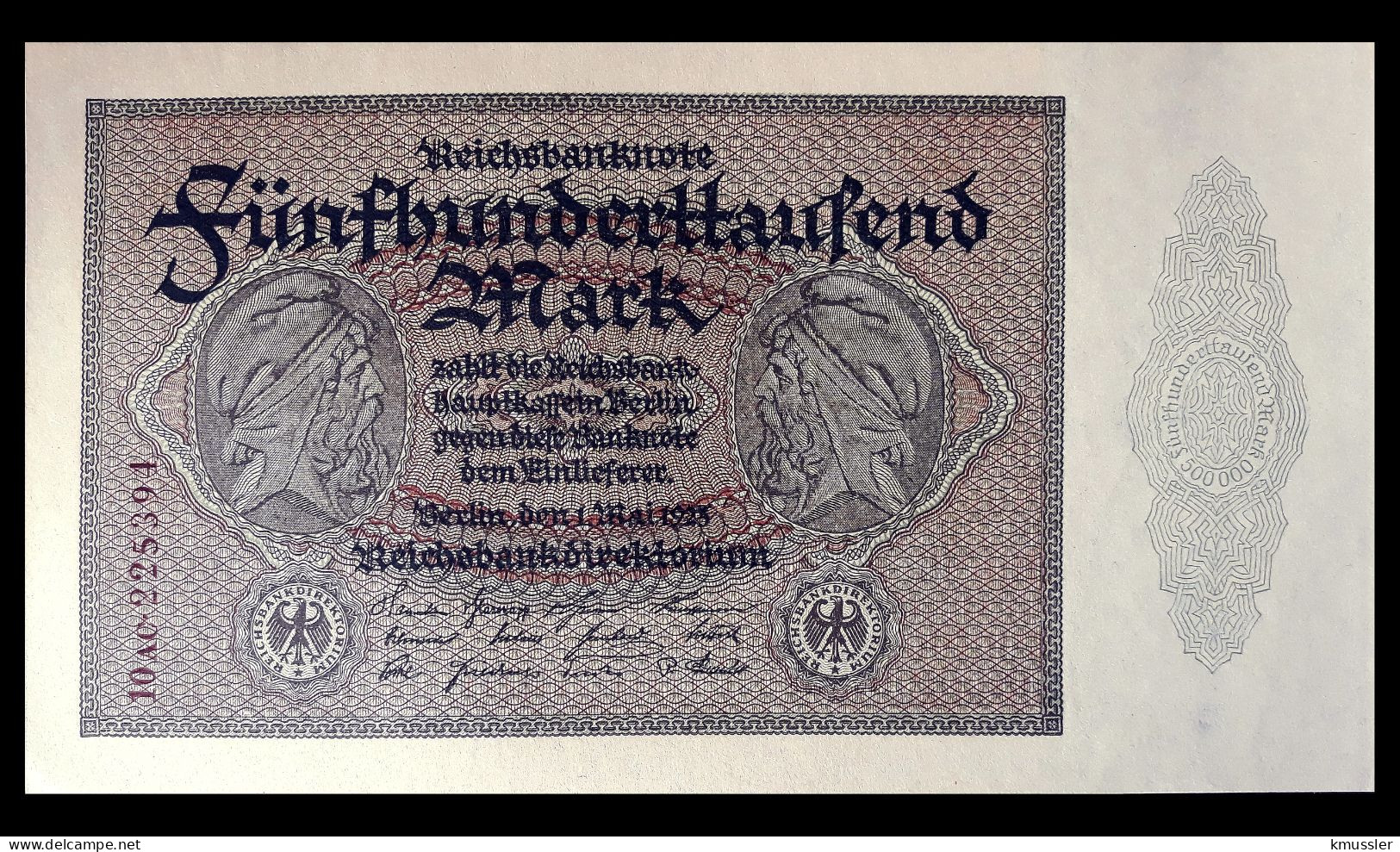 # # # Banknote Germany (DT. Reich) 500.000 Mark 1923 UNC # # # - 500.000 Mark
