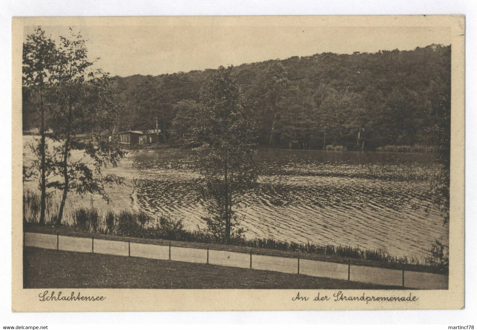 Berlin Schlachtensee An Der Strandpromenade 1932 Postkarte Ansichtskarte - Steglitz