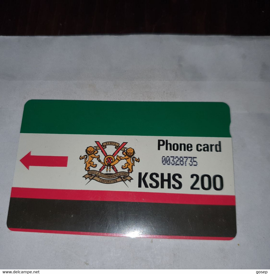 Kenya-(KEN-06C)-K.P.T.C-logo200-(KSHS-200)-(9)-(00328735)-used Card+1card Prepiad Free - Kenia
