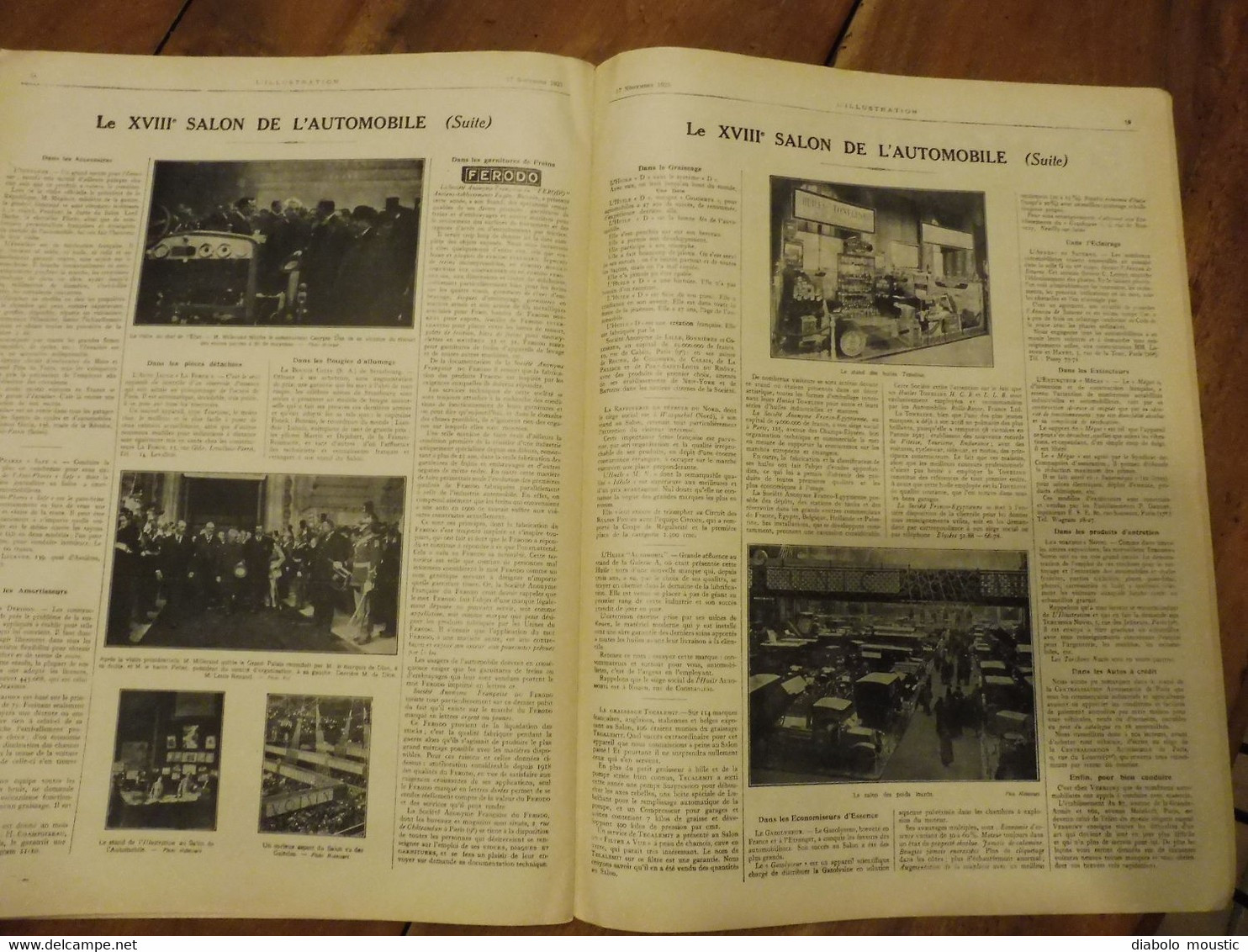 1923 L'ILLUSTRATION  ---> XVIIIe Salon De L'AUTOMOBILE , Le Parc à Serpents De L'Institut Pasteur Au Brésil ; Etc - L'Illustration