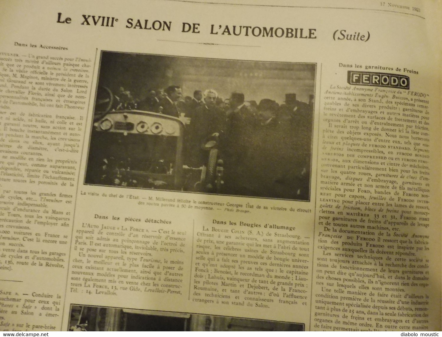 1923 L'ILLUSTRATION  ---> XVIIIe Salon De L'AUTOMOBILE , Le Parc à Serpents De L'Institut Pasteur Au Brésil ; Etc - L'Illustration