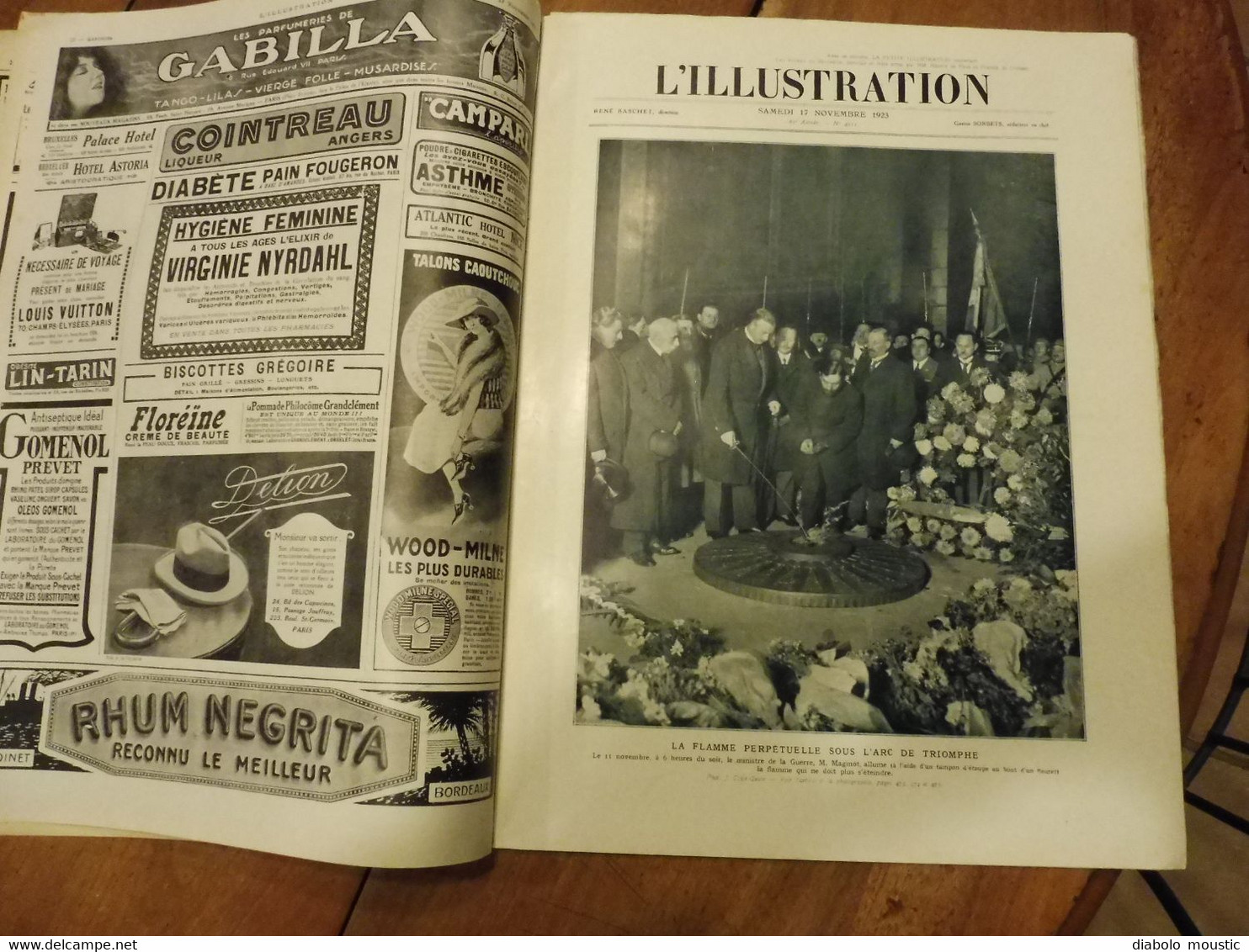 1923 L'ILLUSTRATION  ---> XVIIIe Salon de l'AUTOMOBILE , Le parc à serpents de l'Institut Pasteur au Brésil ; etc