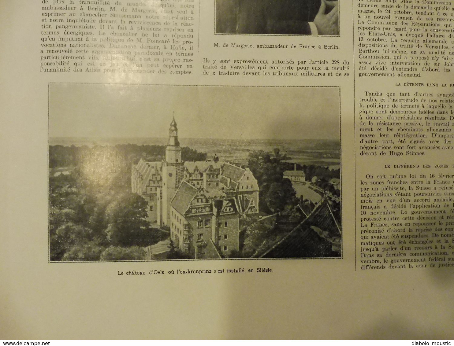 1923 L'ILLUSTRATION  ---> XVIIIe Salon de l'AUTOMOBILE , Le parc à serpents de l'Institut Pasteur au Brésil ; etc