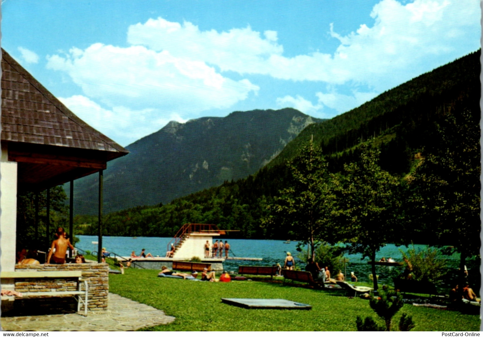 5811 - Niederösterreich - Lunzersee , Scheiblingstein , Schwimmbad - Gelaufen 1972 - Lunz Am See