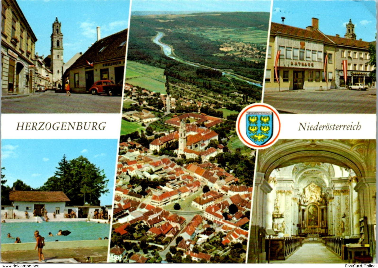 5818 - Niederösterreich - Herzogenburg , Chorherrenstift , Schwimmbad , Rathaus - Gelaufen - Herzogenburg