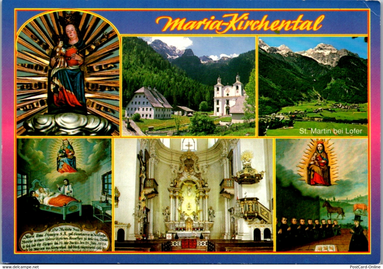 5891 - Salzburg - St. Martin Bei Lofer , Maria Kirchental , Wallfahrtskirche - Gelaufen 1995 - Lofer