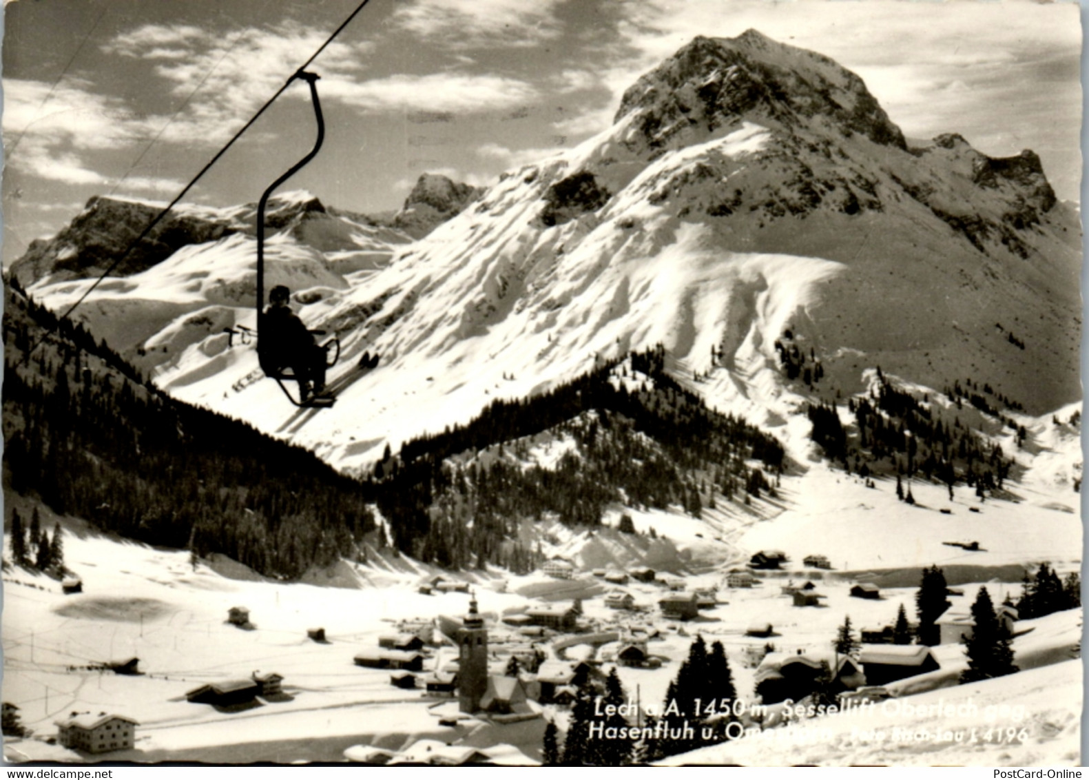6005 - Tirol - Lech , Sessellift Oberlech Gegen Hasenfluh U. Omeshorn - Gelaufen 1962 - Lechtal