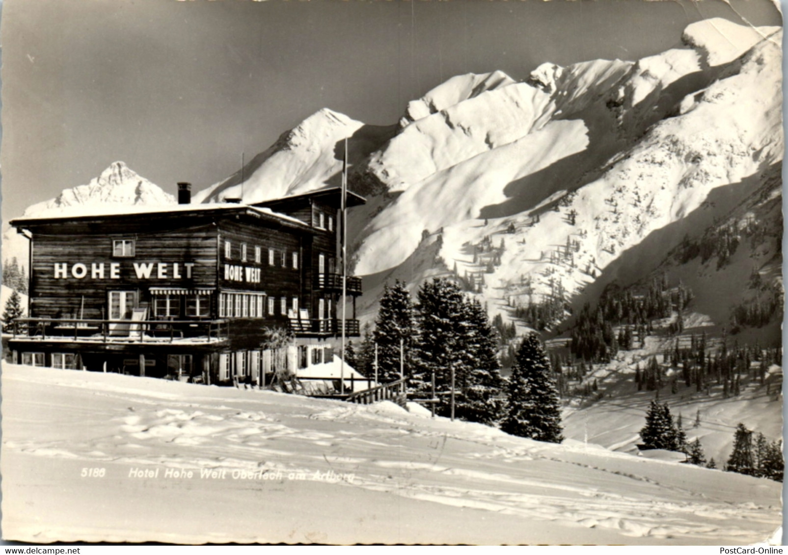 6008 - Tirol - Oberlech Am Arlberg , Hotel Hohe Welt - Gelaufen 1961 - Lechtal