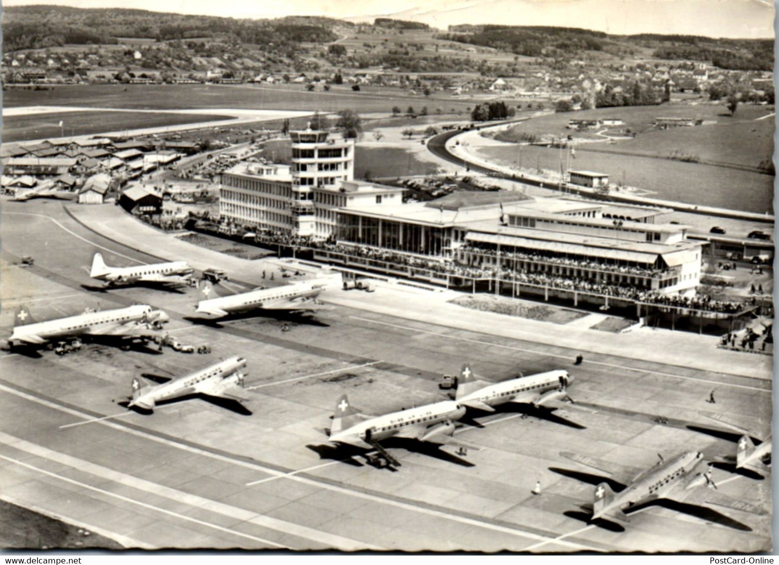 6205 - Schweiz - Zürich , Flughafen Kloten - Gelaufen 1958 - Kloten