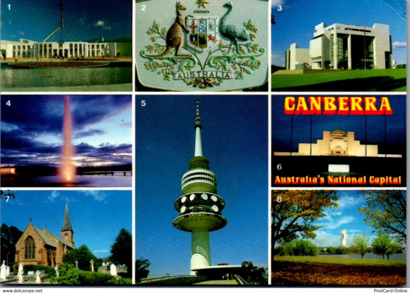 6337 - Australien - Canberra , Mehrbildkarte - Gelaufen 1990 - Canberra (ACT)