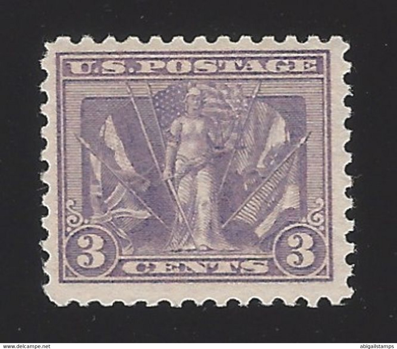 US #537 1919 Violet Unwmk Perf 11 MNH F-VF Scv $20 - Unused Stamps